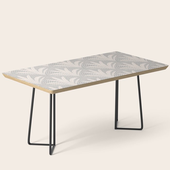 Boho Rustic Palm Radiance Soft Grey Coffee Table Gallery Image 1