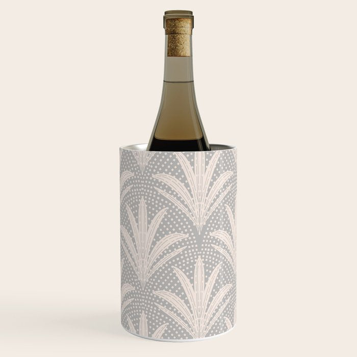 Boho Rustic Palm Radiance Soft Grey Wine Chiller Gallery Image 3