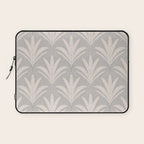 Boho Rustic Palm Radiance Soft Grey Laptop Sleeve Gallery Image 1