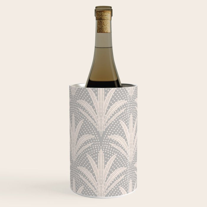 Boho Rustic Palm Radiance Soft Grey Wine Chiller Gallery Image 1