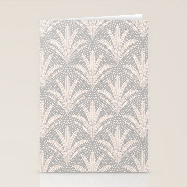 Boho Rustic Palm Radiance Soft Grey Stationery Card Gallery Image 2