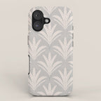 Boho Rustic Palm Radiance Soft Grey iPhone Case Gallery Image 1