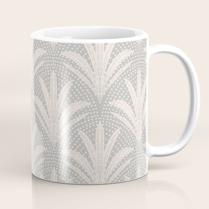 Boho Rustic Palm Radiance Soft Grey Coffee Mug Gallery Image 1
