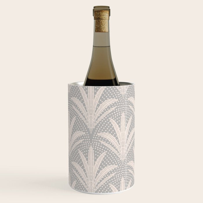 Boho Rustic Palm Radiance Soft Grey Wine Chiller Gallery Image 2