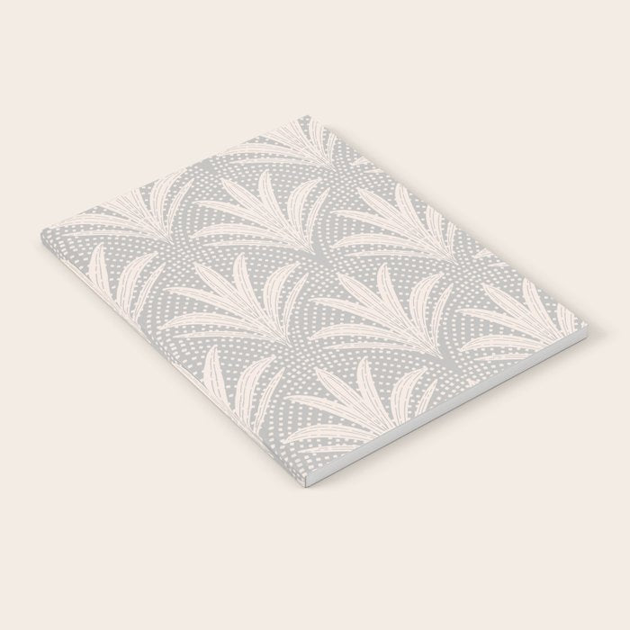 Boho Rustic Palm Radiance Soft Grey Notebook Gallery Image 1