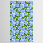 Blue hydrangea watercolor  Tablecloth Gallery Image 2
