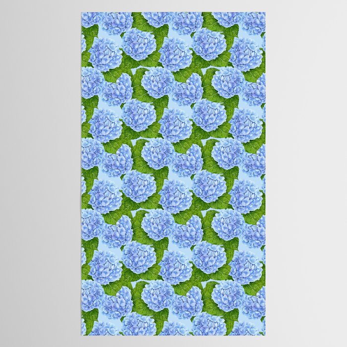 Blue hydrangea watercolor  Tablecloth Gallery Image 2