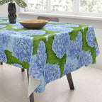 Blue hydrangea watercolor  Tablecloth Gallery Image 3