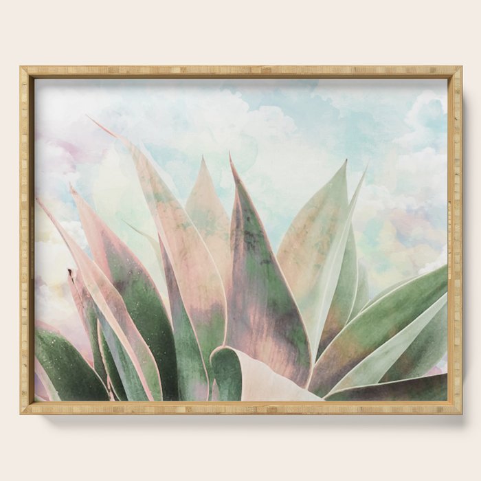 Landscape plant paint Serving Tray Gallery Image 1