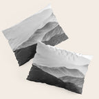 Glimpse - Black and White Mountains Landscape Nature Photography Pillow Sham Gallery Image 3