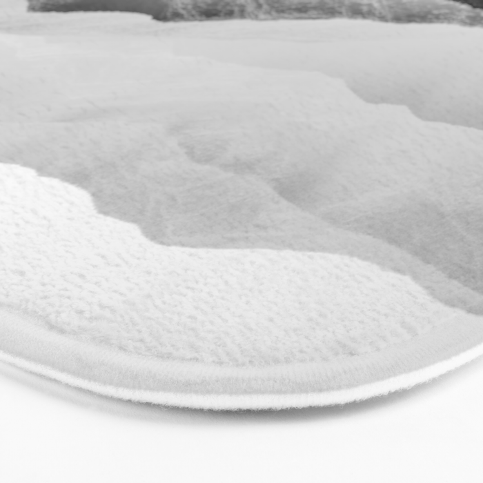 Glimpse - Black and White Mountains Landscape Nature Photography Bath Mat Gallery Image 3