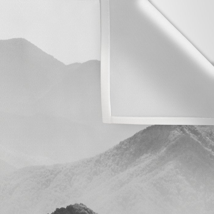 Glimpse - Black and White Mountains Landscape Nature Photography Wall Tapestry Gallery Image 3
