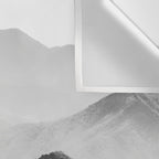 Glimpse - Black and White Mountains Landscape Nature Photography Wall Tapestry Gallery Image 3