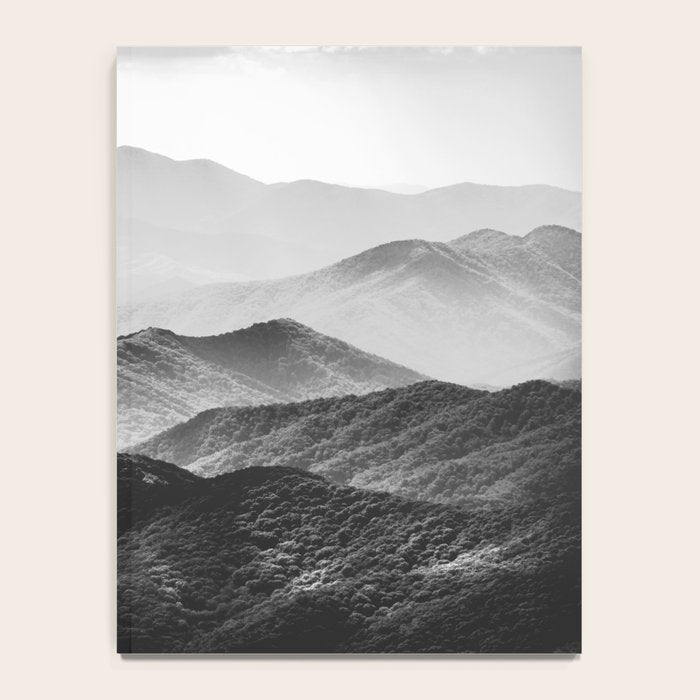 Glimpse - Black and White Mountains Landscape Nature Photography Notebook Gallery Image 4