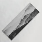 Glimpse - Black and White Mountains Landscape Nature Photography Yoga Mat Gallery Image 1