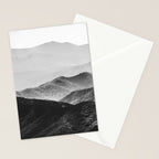 Glimpse - Black and White Mountains Landscape Nature Photography Stationery Card Gallery Image 2