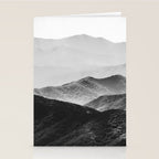 Glimpse - Black and White Mountains Landscape Nature Photography Stationery Card Gallery Image 2