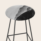 Glimpse - Black and White Mountains Landscape Nature Photography Stool Gallery Image 2