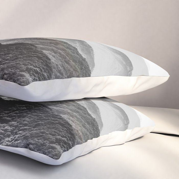 Glimpse - Black and White Mountains Landscape Nature Photography Pillow Sham Gallery Image 3