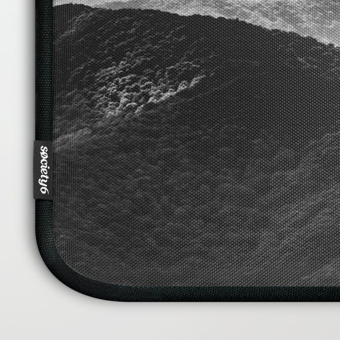 Glimpse - Black and White Mountains Landscape Nature Photography Laptop Sleeve Gallery Image 3