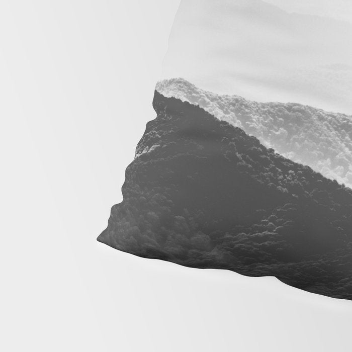 Glimpse - Black and White Mountains Landscape Nature Photography Pillow Sham Gallery Image 4