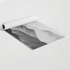 Glimpse - Black and White Mountains Landscape Nature Photography Yoga Mat Gallery Image 2