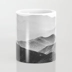 Glimpse - Black and White Mountains Landscape Nature Photography Coffee Mug Gallery Image 4