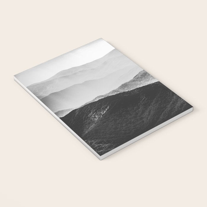 Glimpse - Black and White Mountains Landscape Nature Photography Notebook Gallery Image 3