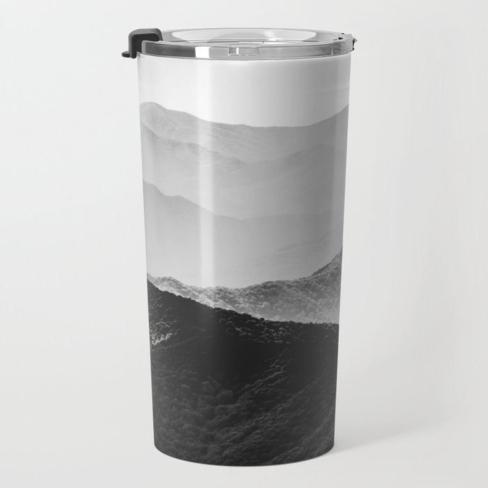 Glimpse - Black and White Mountains Landscape Nature Photography Travel Mug Gallery Image 3