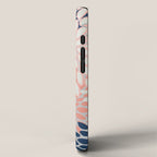 Festive, Modern, Floral Prints, Pink, Navy, Gray iPhone Case Gallery Image 2