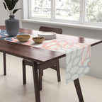Festive, Modern, Floral Prints, Pink, Navy, Gray Table Runner Gallery Image 2