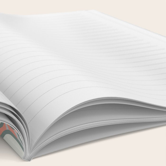 Festive, Modern, Floral Prints, Pink, Navy, Gray Notebook Gallery Image 2