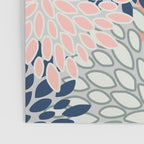 Festive, Modern, Floral Prints, Pink, Navy, Gray Poster Gallery Image 3