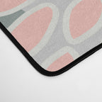 Festive, Modern, Floral Prints, Pink, Navy, Gray Desk Mat Gallery Image 4