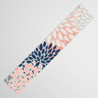 Festive, Modern, Floral Prints, Pink, Navy, Gray Table Runner Gallery Image 3