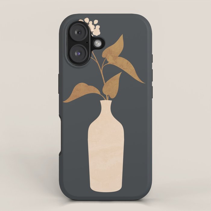 Minimal Abstract Art Vase Flower 4 iPhone Case Gallery Image 1