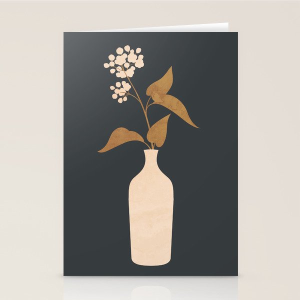 Minimal Abstract Art Vase Flower 4 Stationery Card Gallery Image 1