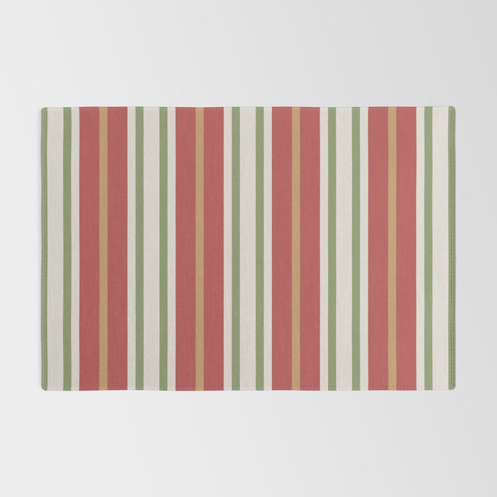 Retro Striped Color Harmony Rug Gallery Image 2