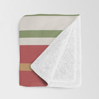 Retro Striped Color Harmony Throw Blanket Gallery Image 3