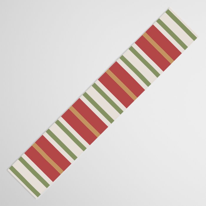 Retro Striped Color Harmony Table Runner Gallery Image 3