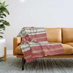 Retro Striped Color Harmony Throw Blanket Gallery Image 1