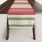 Retro Striped Color Harmony Table Runner Gallery Image 1