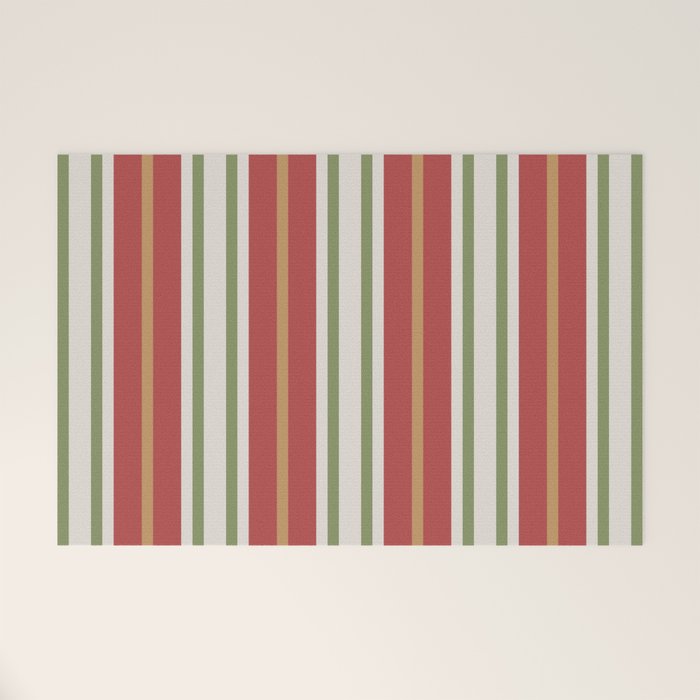 Retro Striped Color Harmony Welcome Mat Gallery Image 1