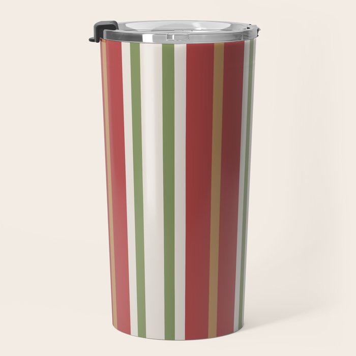 Retro Striped Color Harmony Travel Mug Gallery Image 3