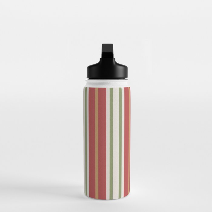 Retro Striped Color Harmony Water Bottle Gallery Image 3