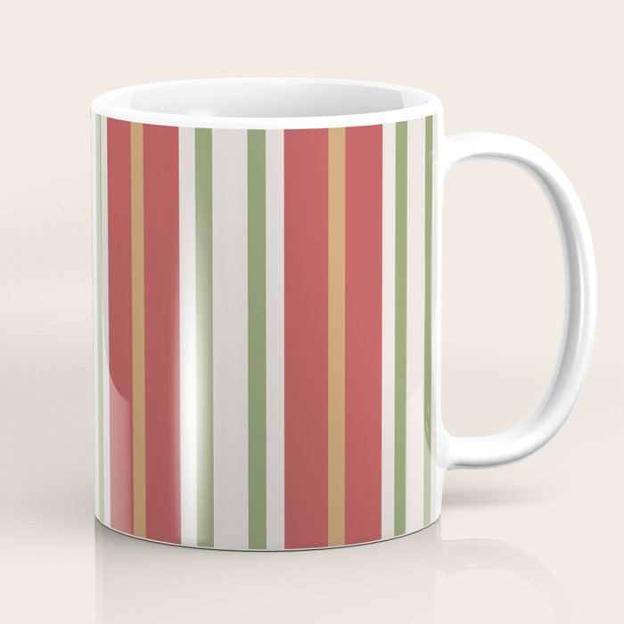 Retro Striped Color Harmony Coffee Mug Gallery Image 1