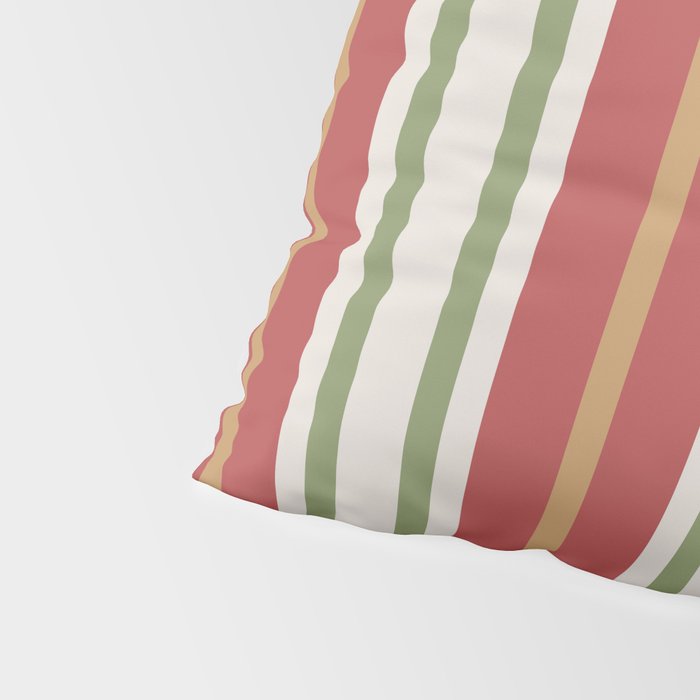 Retro Striped Color Harmony Pillow Sham Gallery Image 4