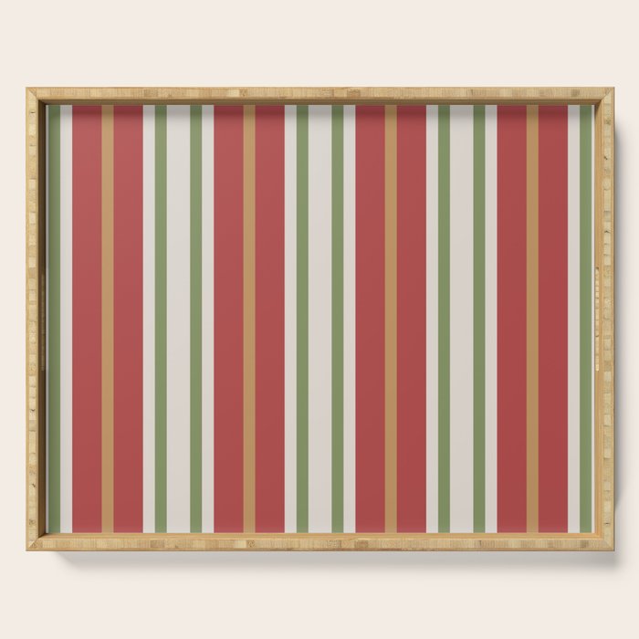Retro Striped Color Harmony Serving Tray Gallery Image 1