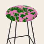GREEN IVY HANGING LEAVES & VINES ON PINK Stool Gallery Image 2