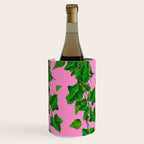 GREEN IVY HANGING LEAVES & VINES ON PINK Wine Chiller Gallery Image 3